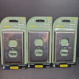 Stanley S835-629 Wall Plate Egyptian Bronze 3 Packs Electrical Outlet Cover CN